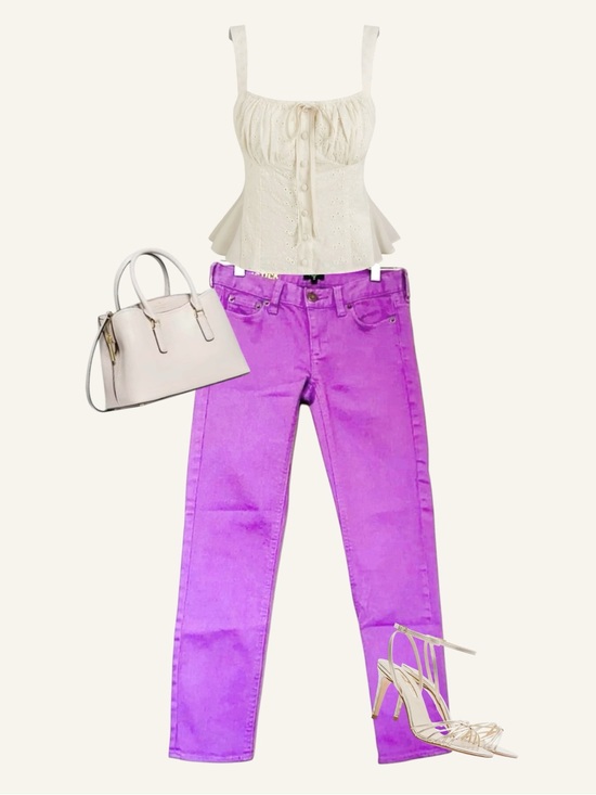 J. Crew Factory Denim - 💜 J.Crew Factory Violet Matchstick Cropped Jeans | Size 24 | Y2K